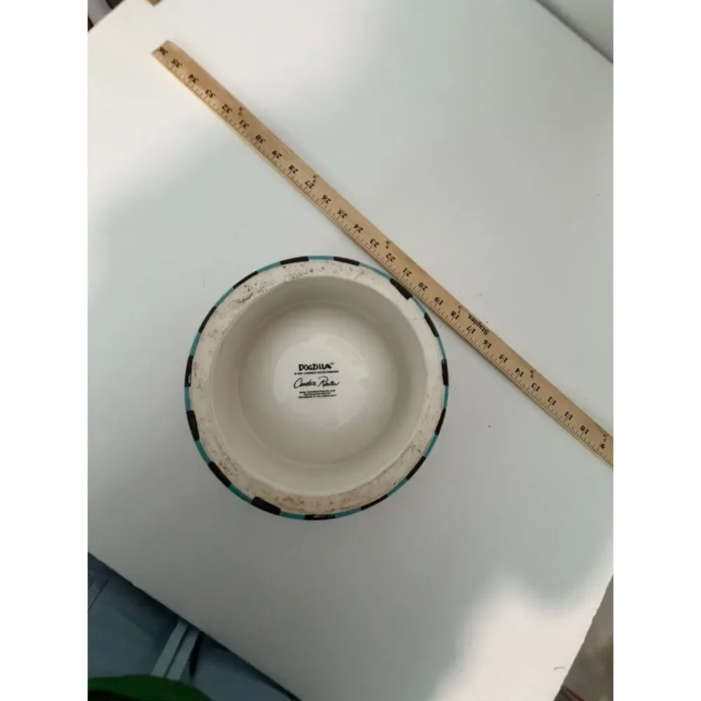 2001 Dogzilla dog bowl by candice reiter